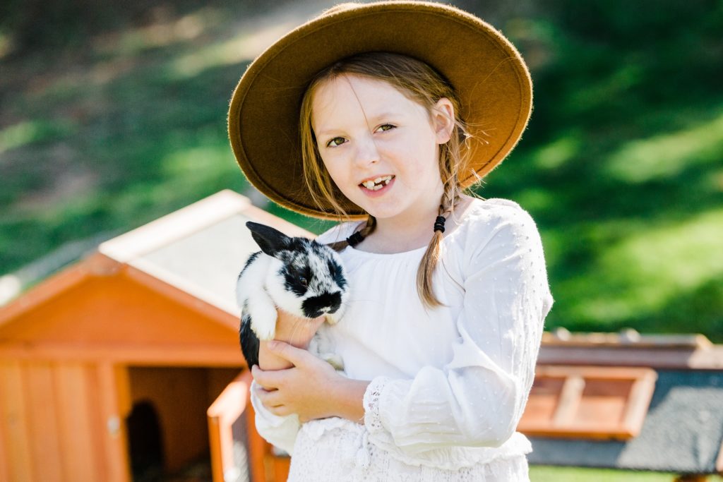 Puyallup Family Photographer Girl and Bunny