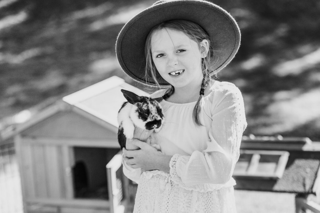 Girl plus Bunny Portrait