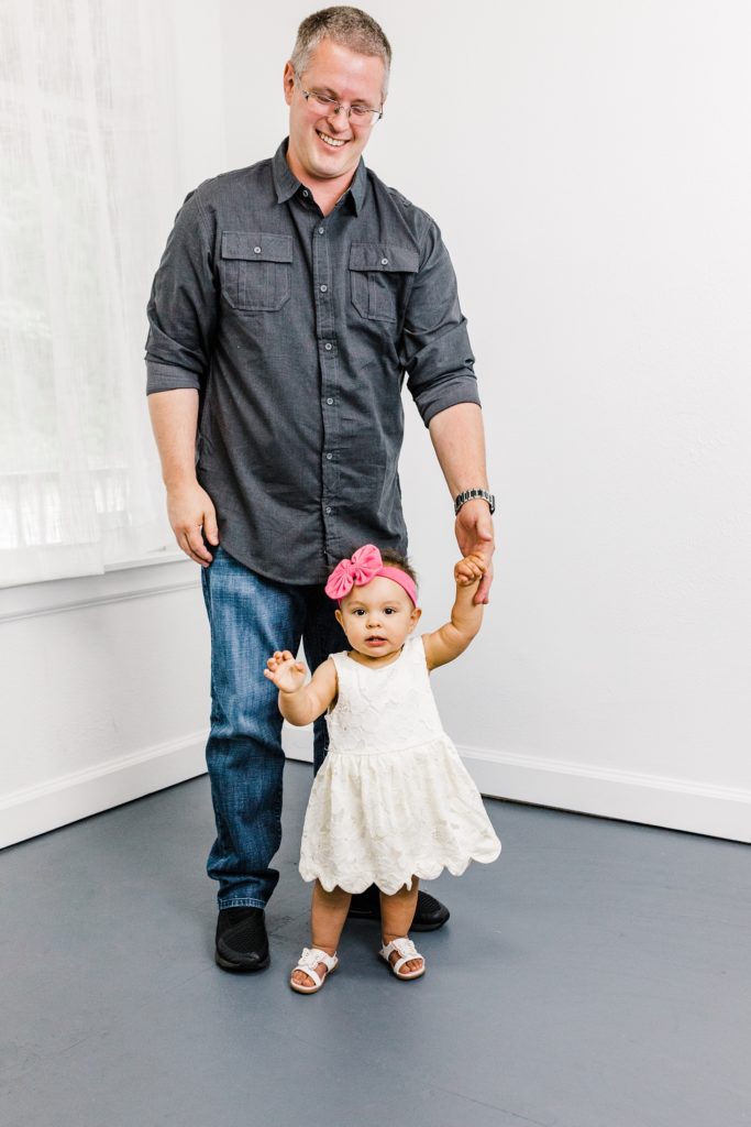 Daddy Daughter Portrait in Milton Photography Studio